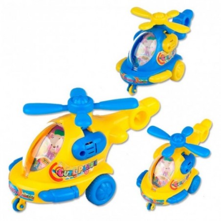 Helicóptero De Brinquedo Colorido Movido À Corda