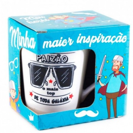 Caneca De Porcelana Estampa Pai 250 ML Com Caixa Presente