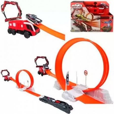 Super Pista Corrida Radical Com Carrinhos 43 Peças Infantil