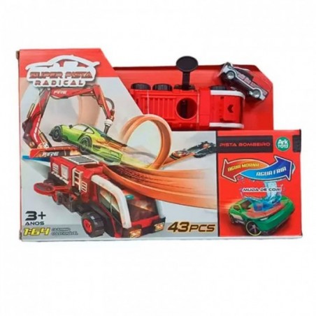 Super Pista Corrida Radical Com Carrinhos 43 Peças Infantil