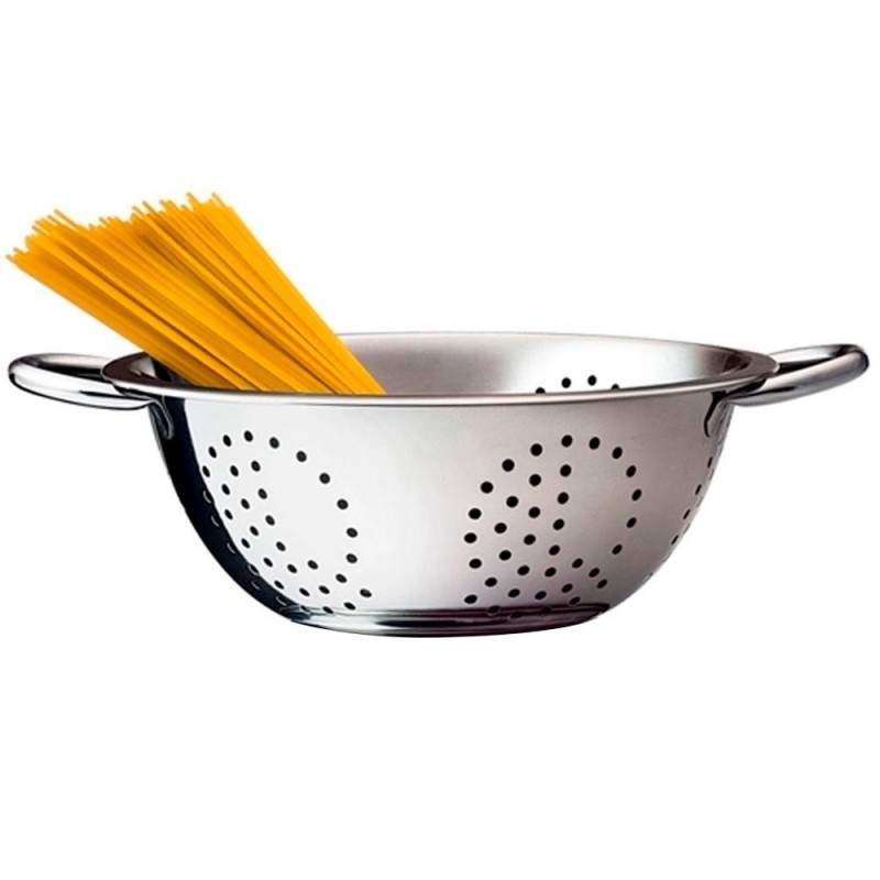 Escorredor De Macarrão Massas Em Inox 23 Cm