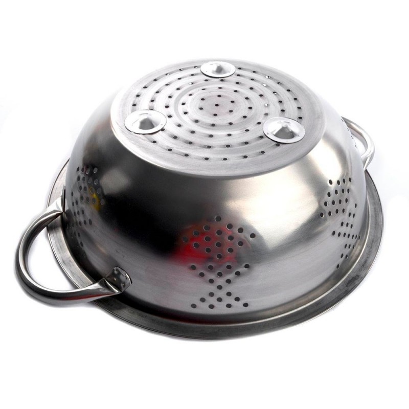 Escorredor De Macarrão Massas Em Inox 23 Cm