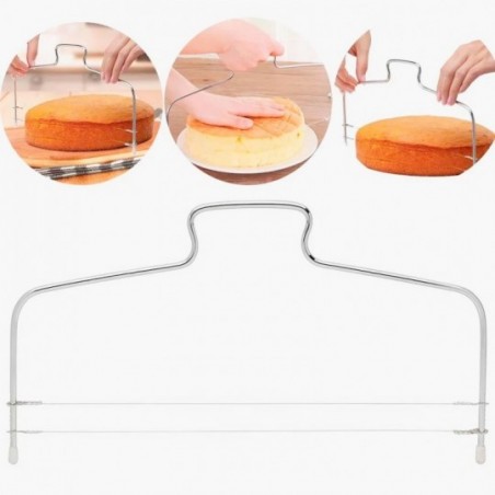 Cortador Fatiador De Bolo Ajustável Em Inox 31,5 Cm