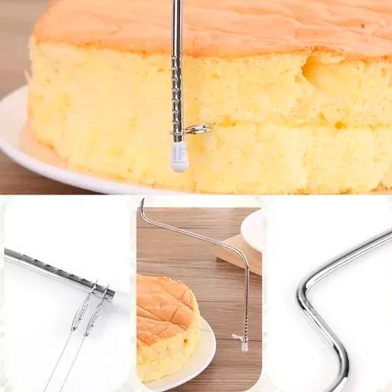Cortador Fatiador De Bolo Ajustável Em Inox 31,5 Cm