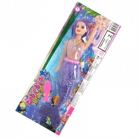 Boneca Sereia Com Acessório 28 Cm Brinquedo Infantil