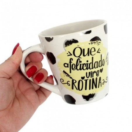 Caneca De Porcelana Com Frases Cônica 300 ML Fratelli