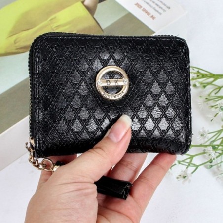 Carteira Feminina Com Tassel Textura Em Alto Relevo Social