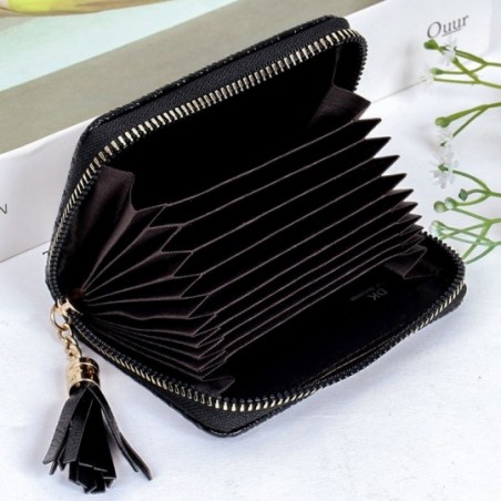 Carteira Feminina Com Tassel Textura Em Alto Relevo Social
