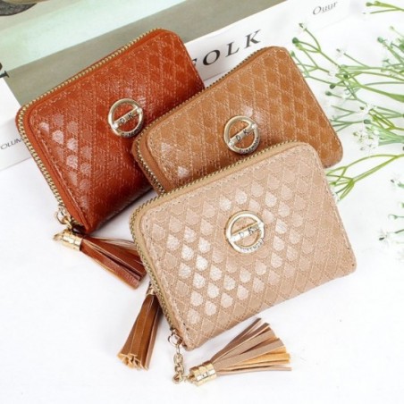 Carteira Feminina Com Tassel Textura Em Alto Relevo Social