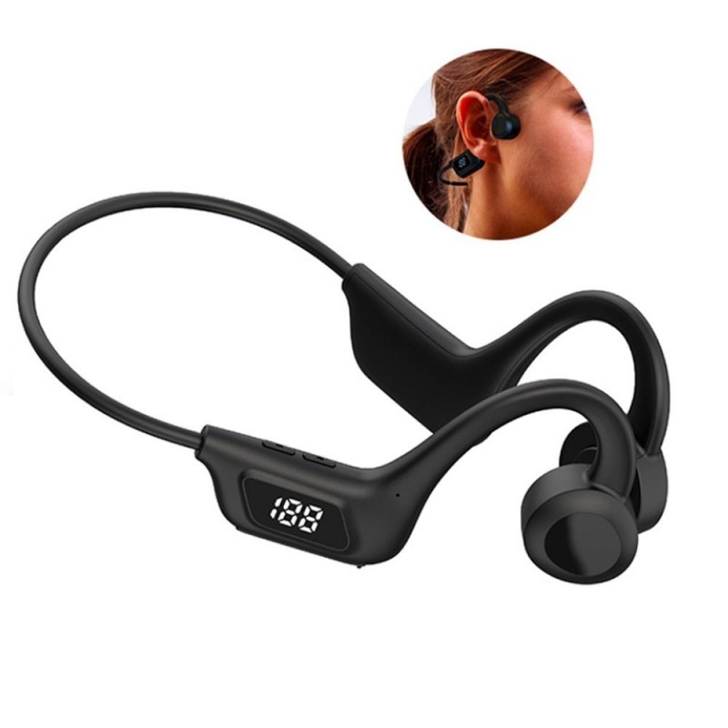 Fone De Ouvido Bluetooth Sem Fio Condução Óssea Esportiva