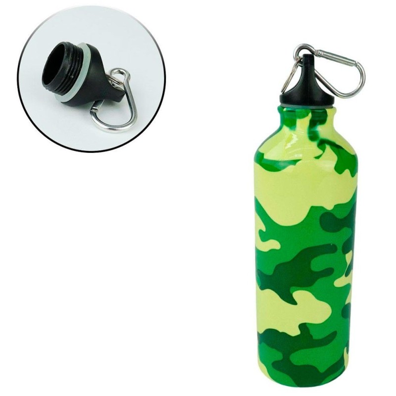 Garrafa Weeze Camuflada Squeeze De Aluminino C/ Mosquetão 500 Ml