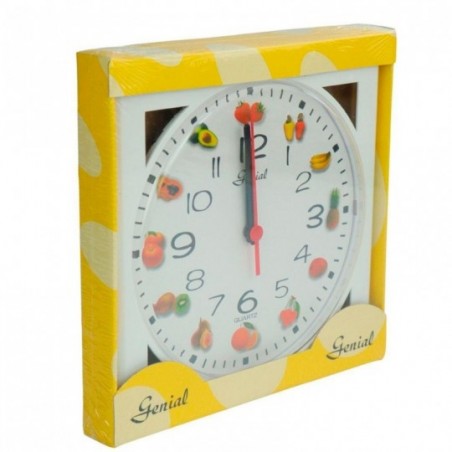 Relógio Analógico De Parede Com Frutas Cozinha Decorativo