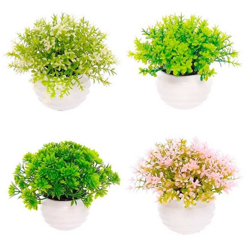 Planta Com Vaso Decorativo De Plástico 10 Cm Variado