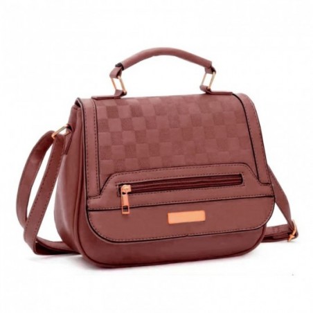 Bolsa Feminina De Mão Quadrada Estilo Social Texturizado