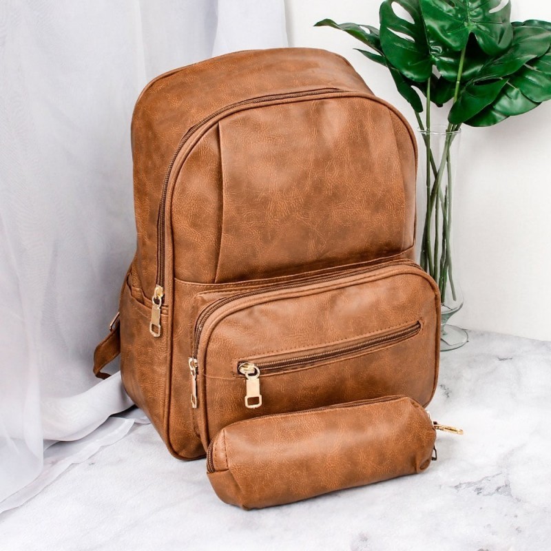 Mochila Escolar Feminina Com Estojo Grande Universitária