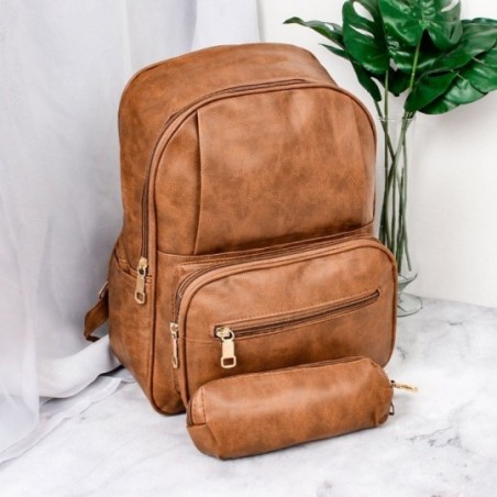 Mochila Escolar Feminina Com Estojo Grande Universitária