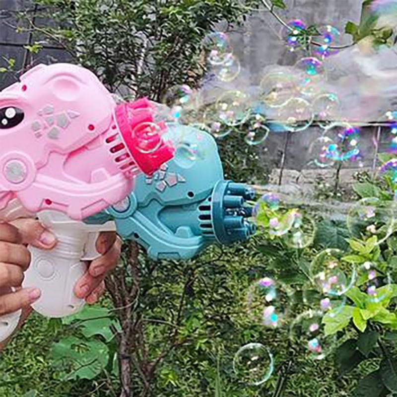 Super Pistola Lança Bolha De Sabão Dinossauro Brinquedo Infantil