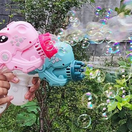 Super Pistola Lança Bolha De Sabão Dinossauro Brinquedo Infantil