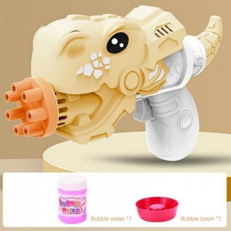 Super Pistola Lança Bolha De Sabão Dinossauro Brinquedo Infantil