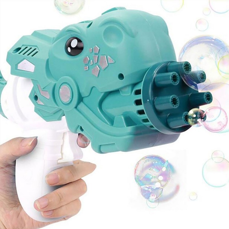 Super Pistola Lança Bolha De Sabão Dinossauro Brinquedo Infantil