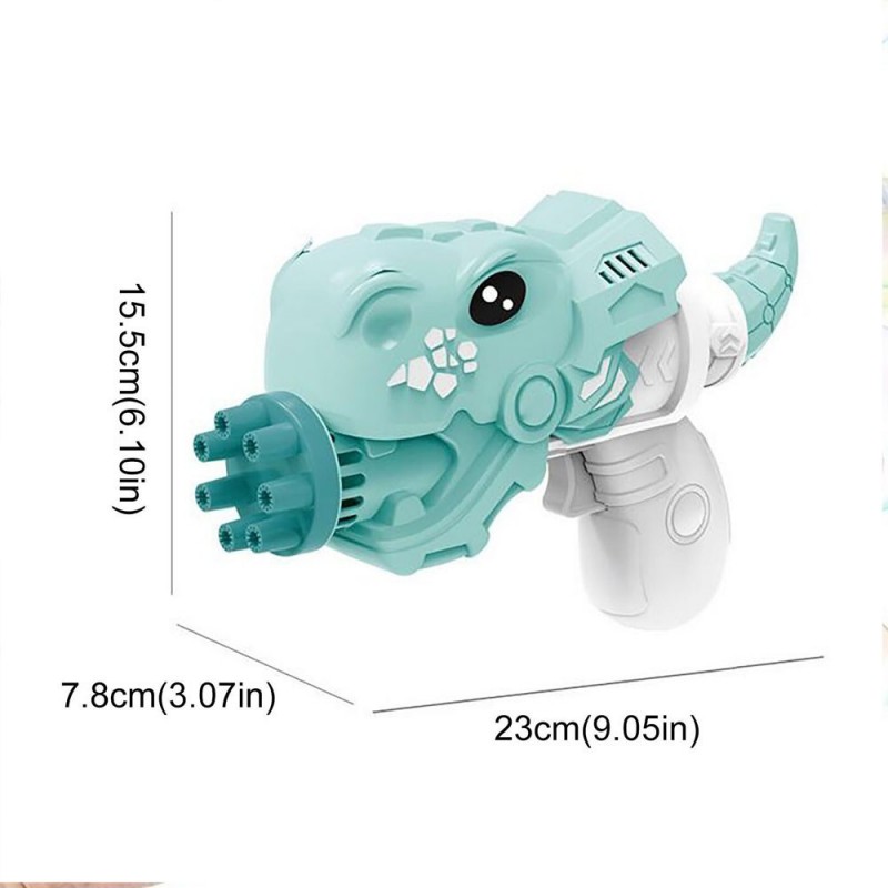Super Pistola Lança Bolha De Sabão Dinossauro Brinquedo Infantil