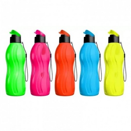 Garrafa Squeeze de Plástico 600 ML Infinity Neon No Atacado