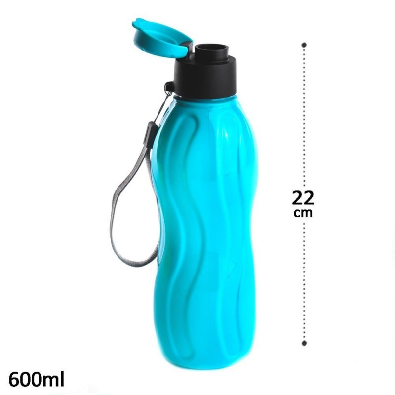 Garrafa Squeeze de Plástico 600 ML Infinity Neon No Atacado