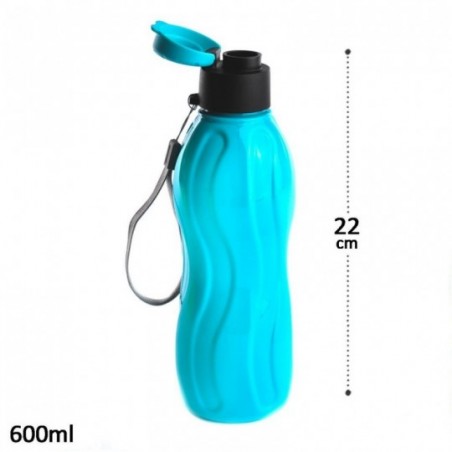 Garrafa Squeeze de Plástico 600 ML Infinity Neon No Atacado
