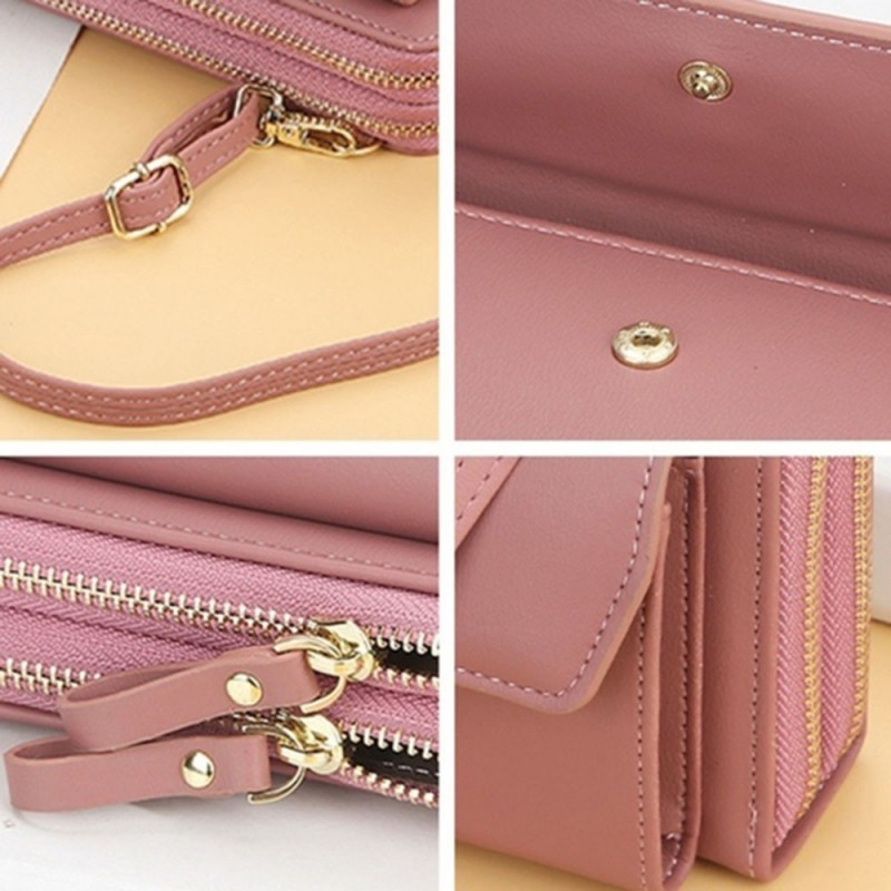 Bolsa Carteira Feminina Transversal Com 2 Divisórias Porta Celular