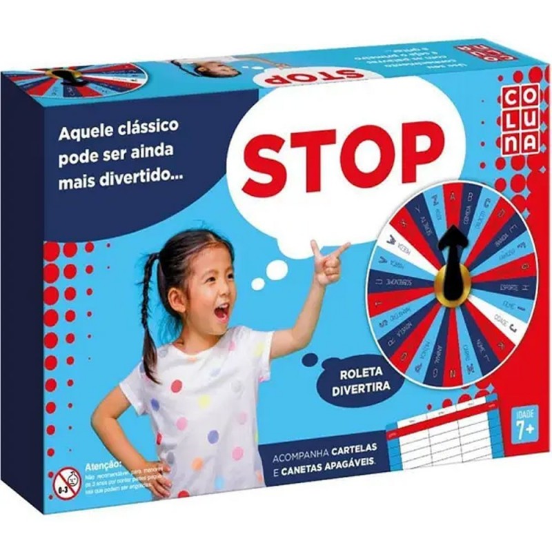 Jogo De STOP Com Roleta E Cartelas Divertido Infantil No Atacado