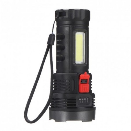 Laterna 2 LEDs Recarregável Tática Potente No Atacado