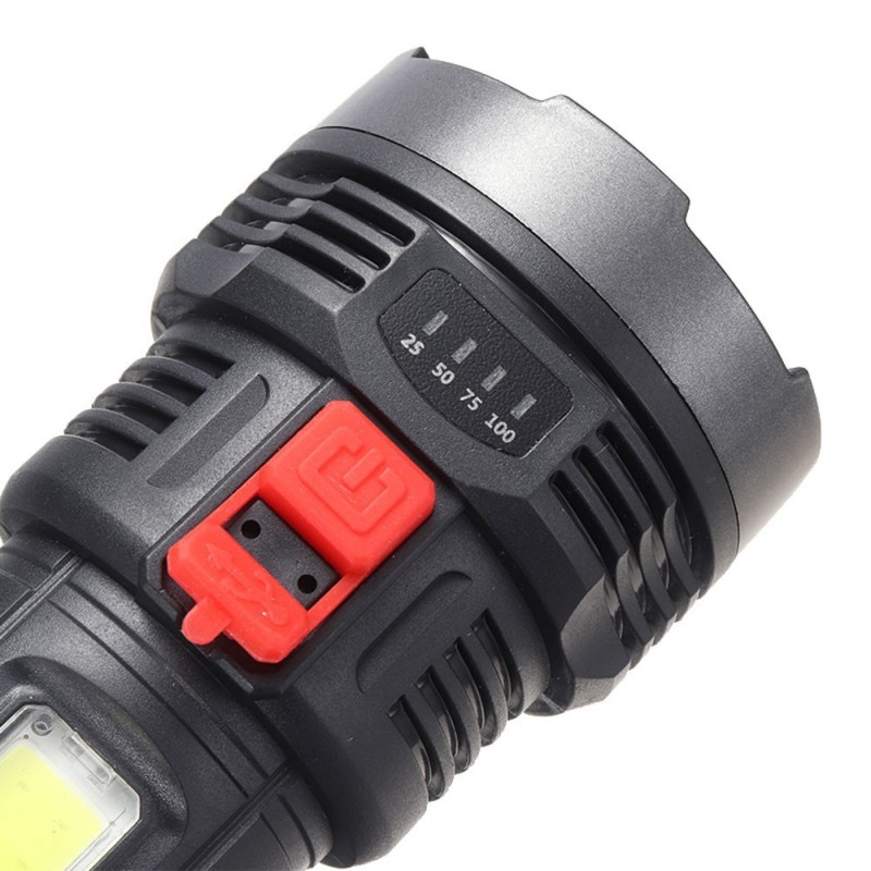 Laterna 2 LEDs Recarregável Tática Potente No Atacado