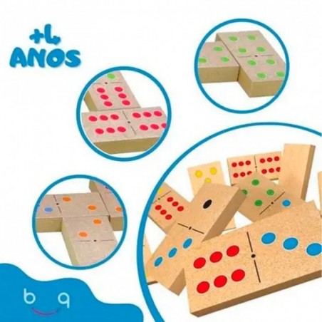Jogo Dominó De Madeira MPF Pontos Coloridos Tradicional Infantil