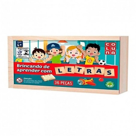 Brincando De Aprender Com Letras MPF 36 Peças Educativo Infantil