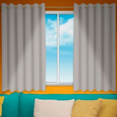 Cortina Corta Luz Black Out Cinza 1,40x1,40M Em PVC
