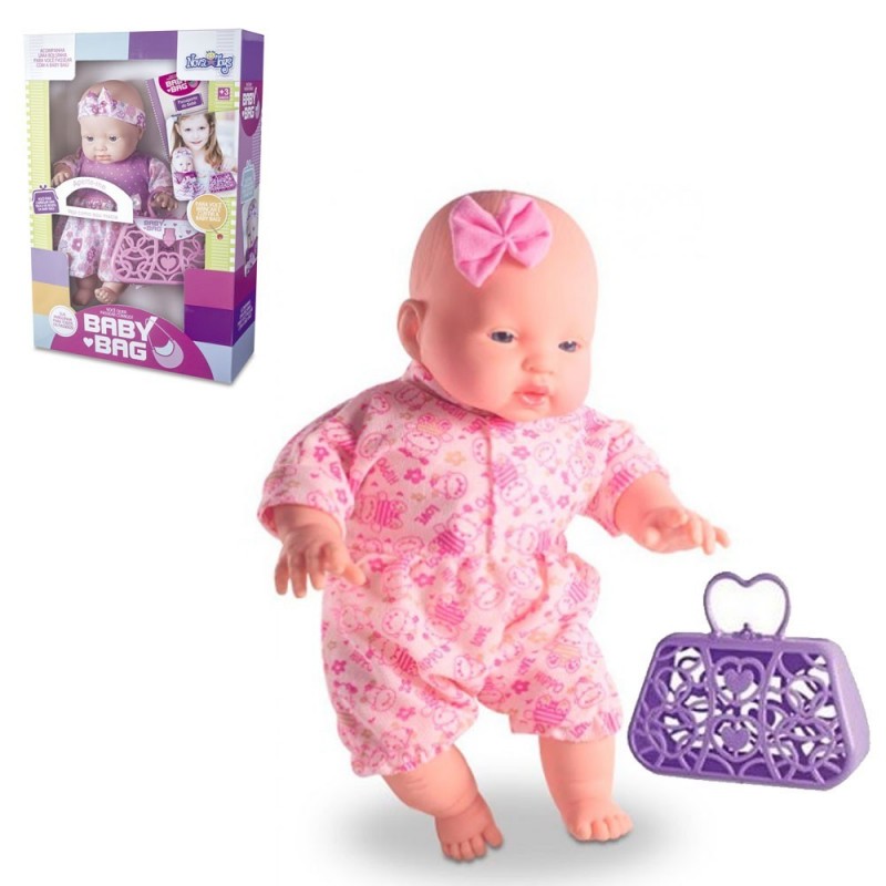Boneca Bebê Infantil Baby Bag C/ Acessórios Nova Toys