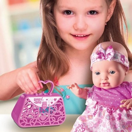 Boneca Bebê Infantil Baby Bag C/ Acessórios Nova Toys