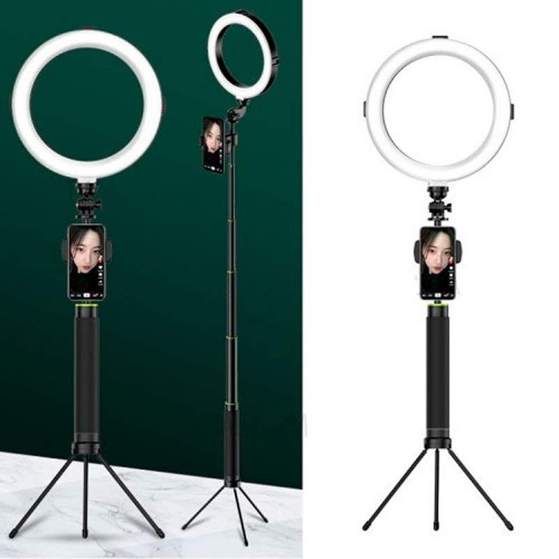 Ring Light Iluminador Com Tripé 8" Polegadas Suporte De Celular