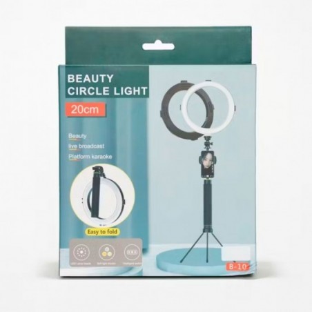 Ring Light Iluminador Com Tripé 8" Polegadas Suporte De Celular