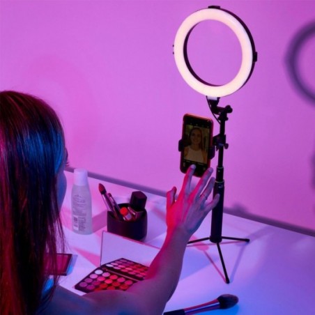 Ring Light Iluminador Com Tripé 8" Polegadas Suporte De Celular
