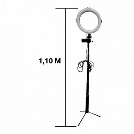 Ring Light Iluminador Com Tripé 8" Polegadas Suporte De Celular