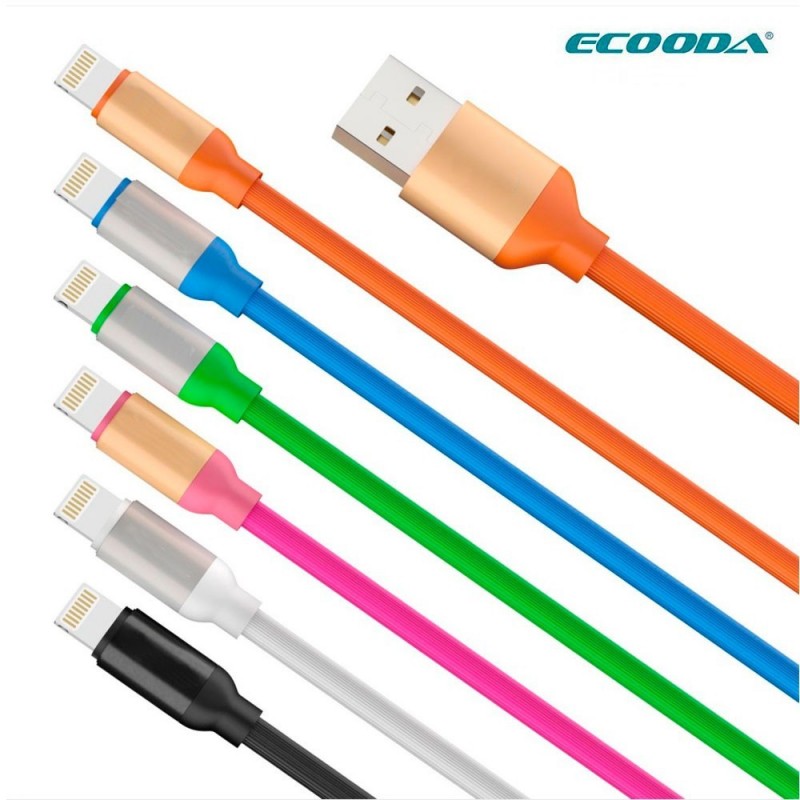 Cabo De Iphone Carregador USB Colorido Emborrachado 1,2 Metros - Feira Da Madrugada SP