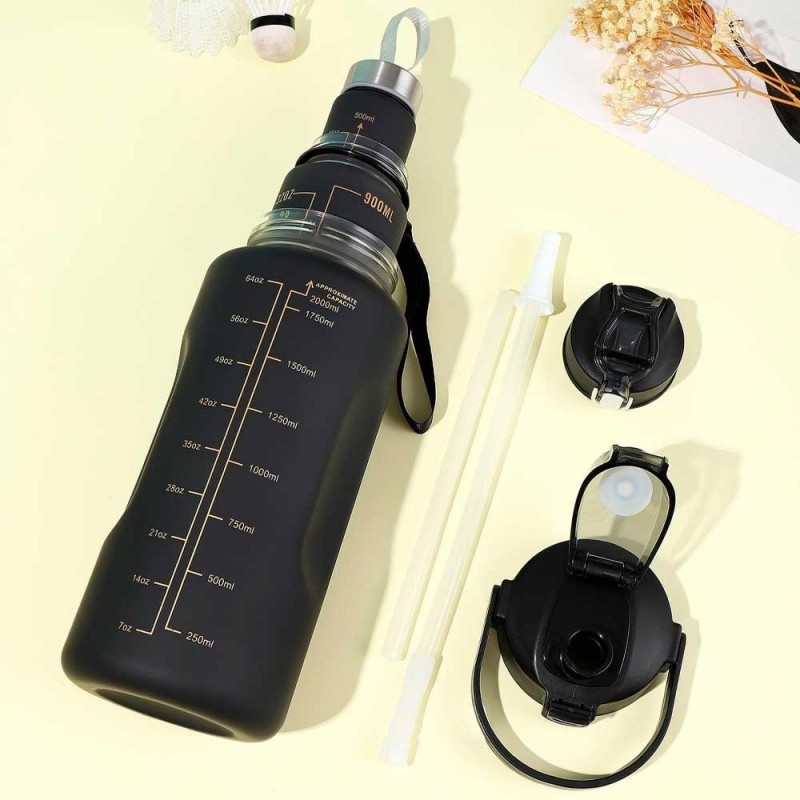 Kit 3 Garrafas De Água Squeeze Motivacional Com Adesivos -Compre Agora!