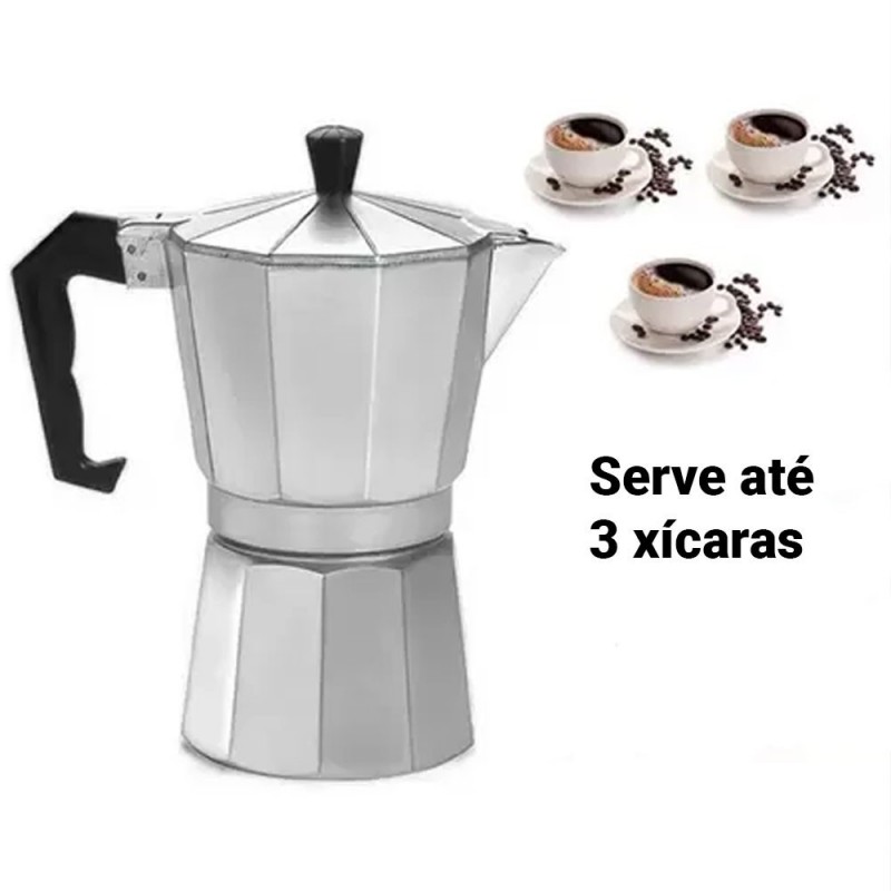 Cafeteira Italiana Expressa Moka 150ml Para 3 Xícaras