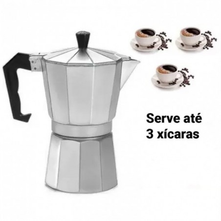 Cafeteira Italiana Expressa Moka 150ml Para 3 Xícaras