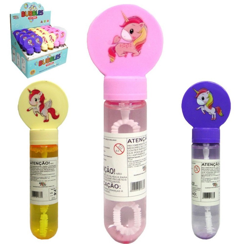 Bolha De Sabão Unicórnio 13 Cm Colorido Infantil