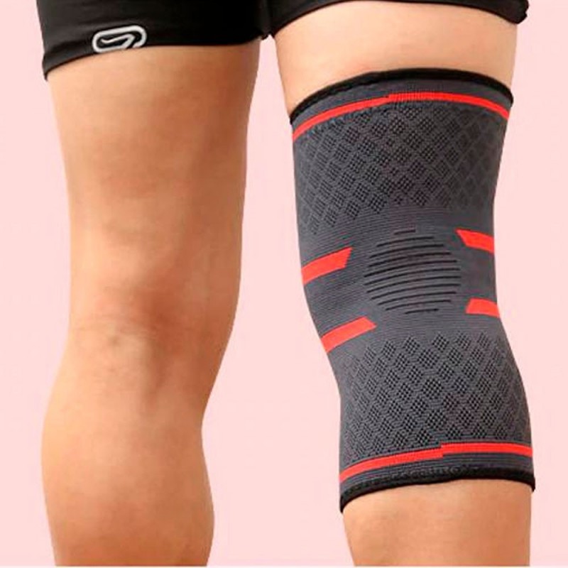 Joelheira De Compressão Elástica De Nylon 1 Peça Para Esportes