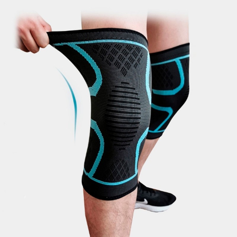 Joelheira De Compressão Elástica De Nylon 1 Peça Para Esportes