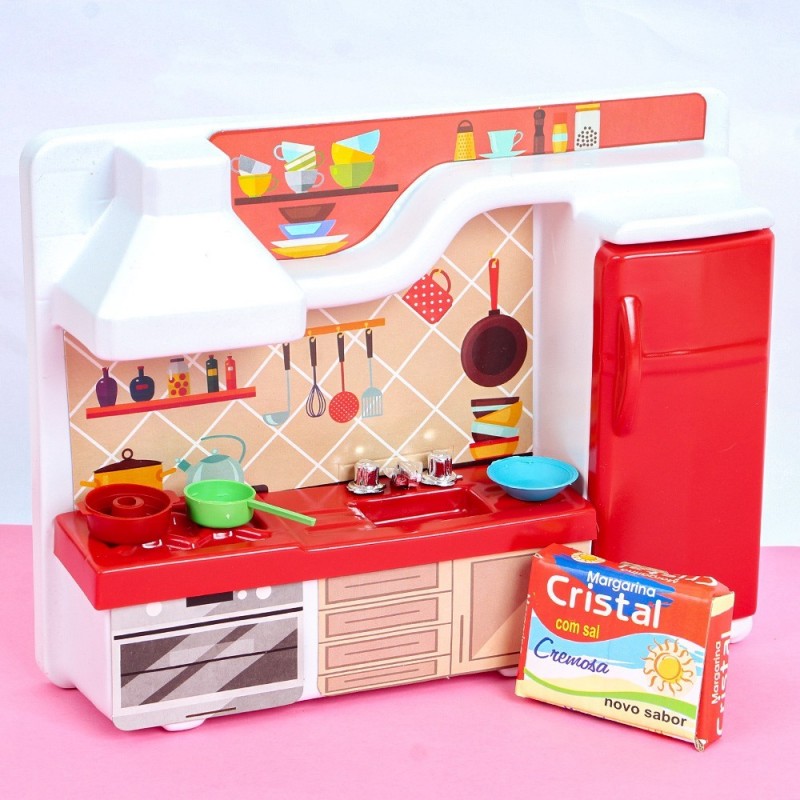 Mini Cozinha Casinha Super Girl Com Acessórios Infantil Brinquedo