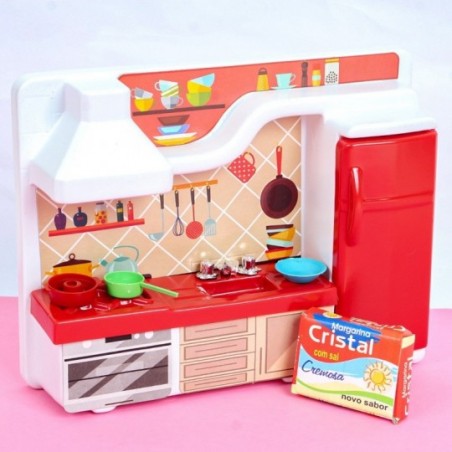 Mini Cozinha Casinha Super Girl Com Acessórios Infantil Brinquedo